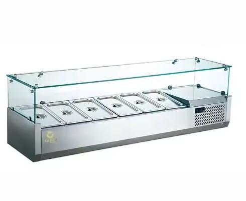 Countertop Salad Station New Restaurant Salad Sandwich Stainless Steel Table Freezer