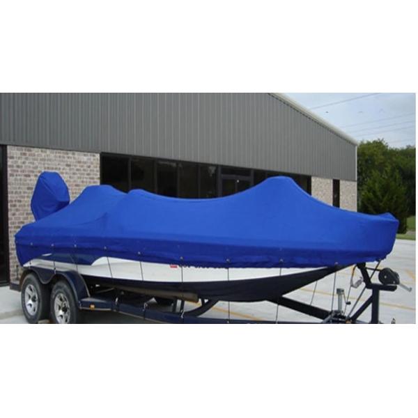 10M * 4M UV Resistant Blue Color Polyester Boat Cover Heat Resistant Tarp