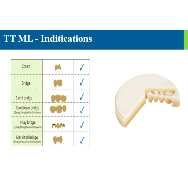 16 shades Multilayer Zirconia Based Ceramics for Zirconium Oxide Dental Anterior / Posterior
