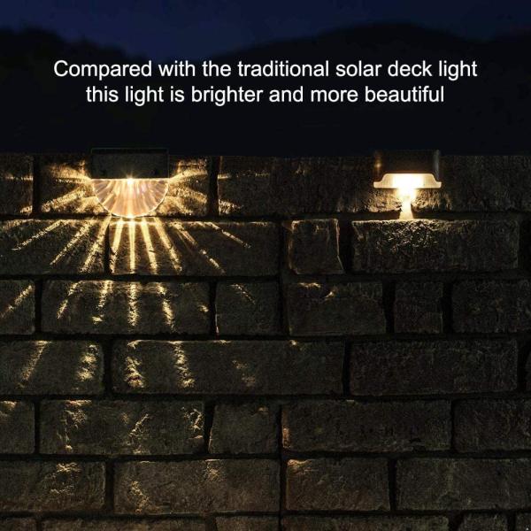 ABS Acrylic Outdoor Solar Fence Light Shell Figurine Warm / RGB Light