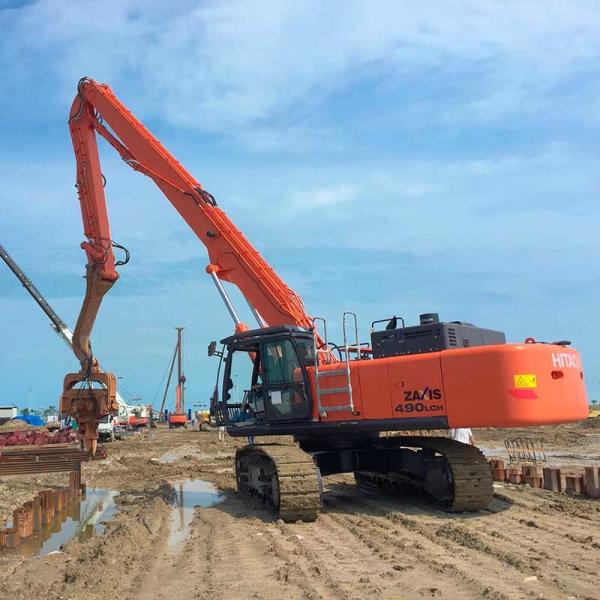 Pile Driving Excavator Boom Arm 2400kg Telescopic Dipper Arm Excavator