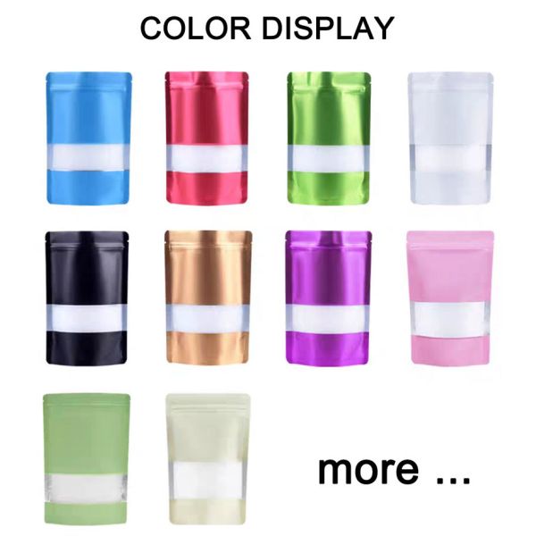 Colorful Zipper Aluminium Foil Stand Up Pouch Metalized Polyester Pouches
