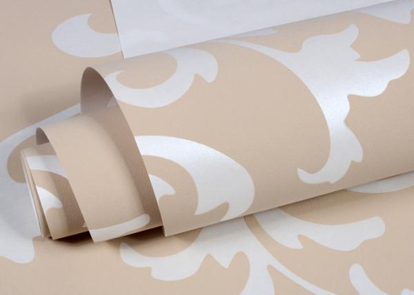 0.7*8.4m Brown Non - woven Retro Vintage Wallpaper Flower Pattern