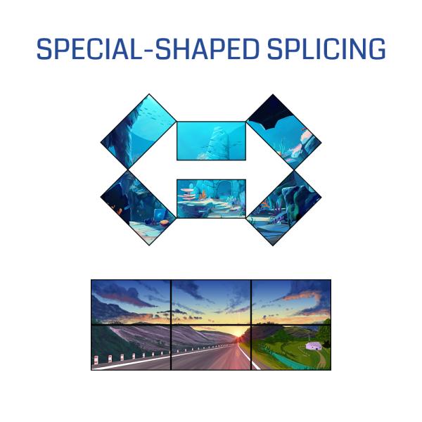 Contrôleur d'écran vidéo Bitvisus pour murs d'images spéciaux, assemblage en 6 angles et formes quelconques à l'intérieur de l'écran BIT-VJ-106Pro