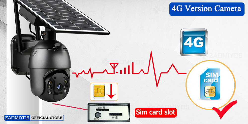 Черная погодостойкая солнечная камера SIM-карты, на открытом воздухе камера 4G PTZ солнечная