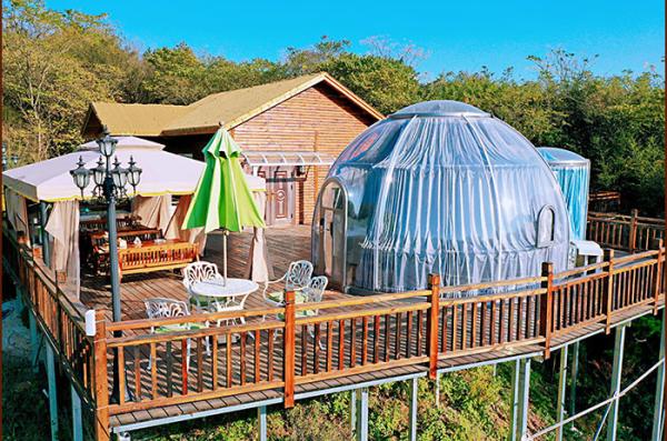 2m Dia Transparent Dome Bubble Tent Luxury Glamping House