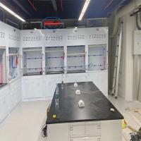 Microcomputador controlado Capuz de fumaça químico montado na parede Capuz de fumaça de laboratório com depurador para eficiência