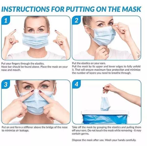 Disposable Nose Clip 3 Ply Disposable Face Mask