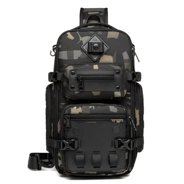 Sac à poitrine imperméable à l'eau pour hommes 20x17x39cm Tissu Oxford