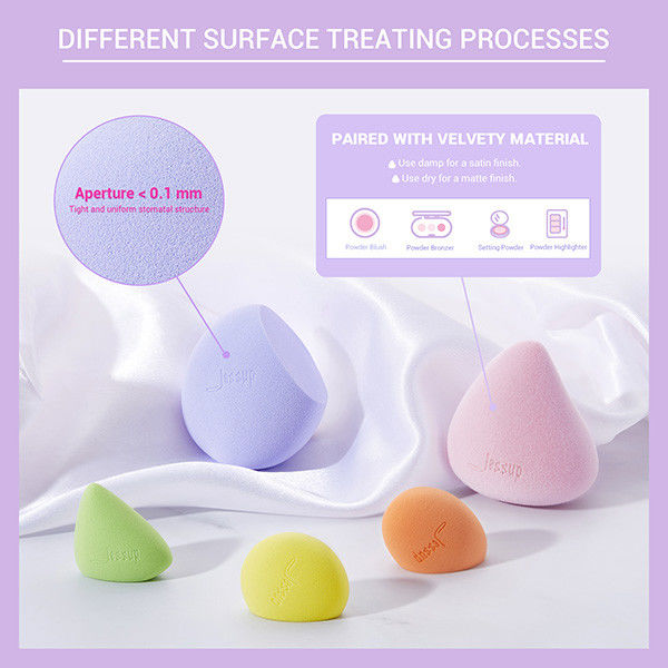 Latex Free Jessup 5pcs Beauty Blender Makeup Puff Sponge