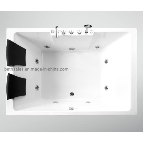 1800mm Whirlpool Massage Acrylic Bathtub for 2 Person Personalized Features Included