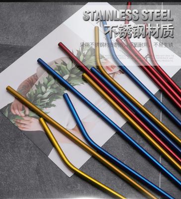 Custom Stainless Steel Cocktail Straws / Branded Rainbow Metal Straws