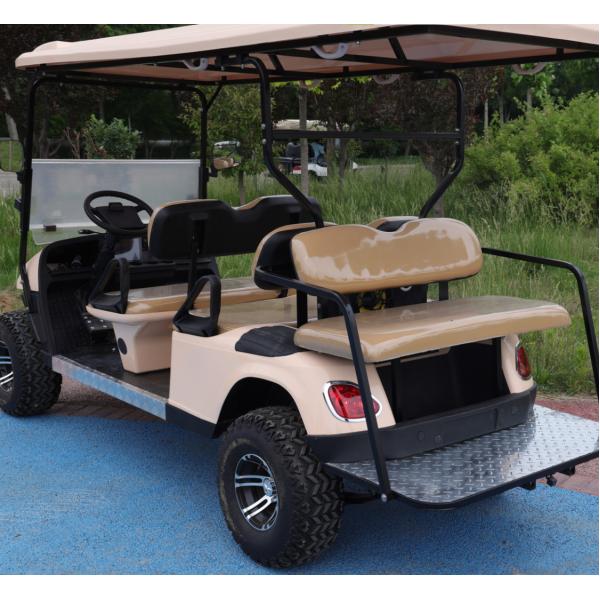 Chinese 6 Seater Electric Golf Cart Lead Batteries With Charging Ports Zero Emissions