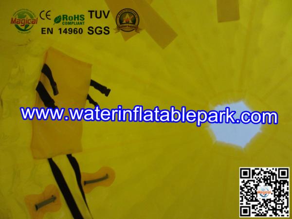 Yellow Giant  Inflatable Zorb Ball  For Adults ,  Rolling Inflatable Ball