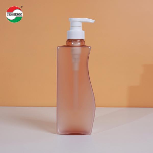 Clear PET Jars For Shampoo Shower Gel 500ml Plastic Bottle With Pump Press Lid Customized Service