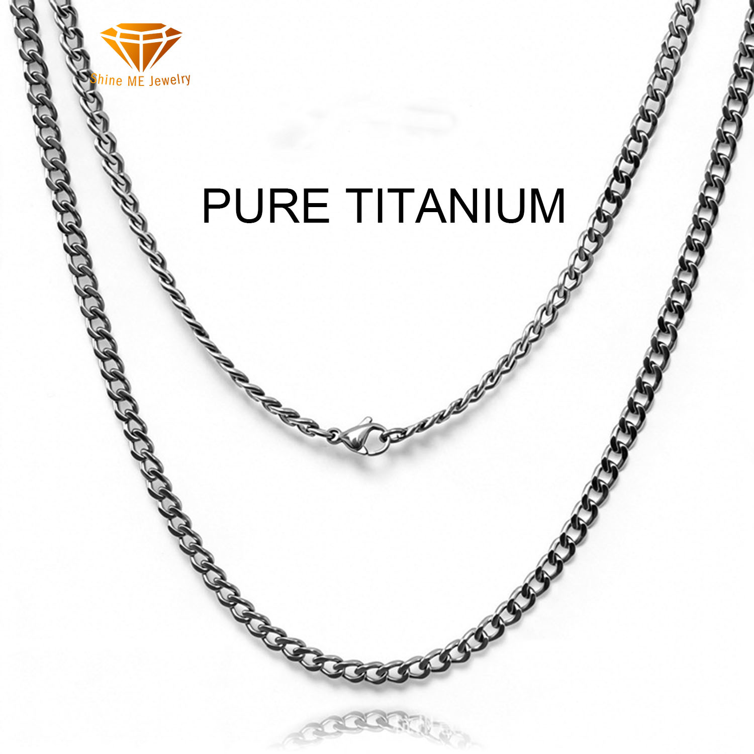 Pure Titanium Jewelry Denim Chain Pendant Accessory DIY Retro Twist Chain Tinl1145