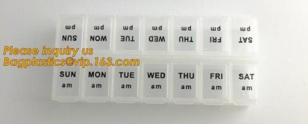 week pill box 7 day Medicine Pill box for health care,Customized logo Hot sales colorful plastic pill box,7 day pill box