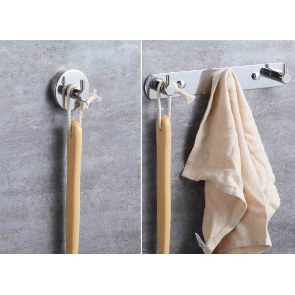 Durable Stainless Steel Towel Hook , Coat Hook Rail Wall Mounted For Foyer Hallway