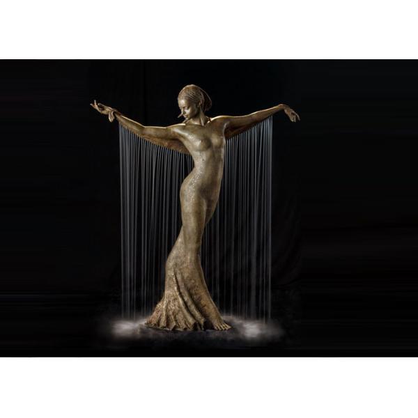 Outdoor Garden Decoration Bronze Dancer Water Fountain 180cm Height