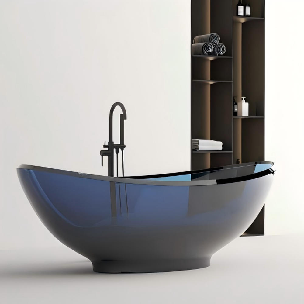 ODM Bathroom Matte Solid Surface Bathtub Free Standing Luxury Stone Resin Shower
