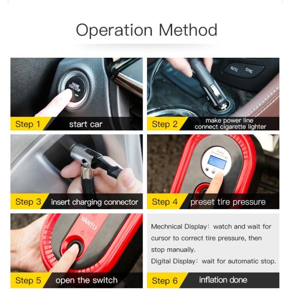 12V 150PSI High Pressure Electric Tire Inflator for Offroad Vehicles by YANTU A01