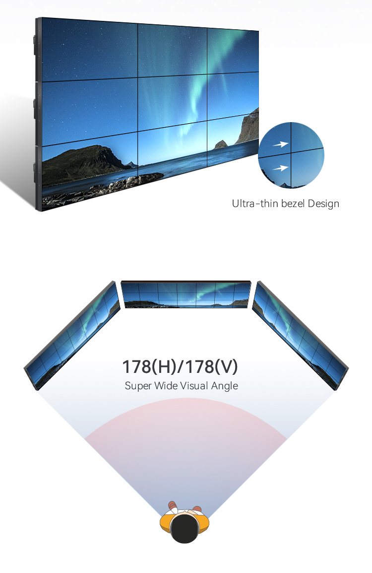 Передвижная стена Lcd видео- не касается 1,8 Mm свободному совмещенному 2x2 2x3 3x3 4x4 65