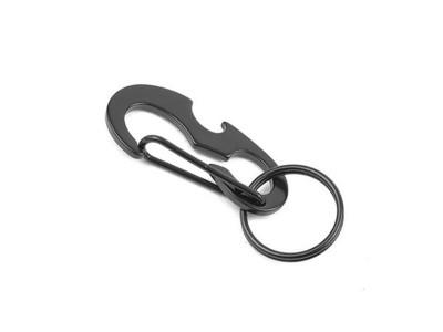 Stainless Steel Carabiner Keychain Bottle Opener,Cool innovative stainless steel carabiner keychain bottle opener, black