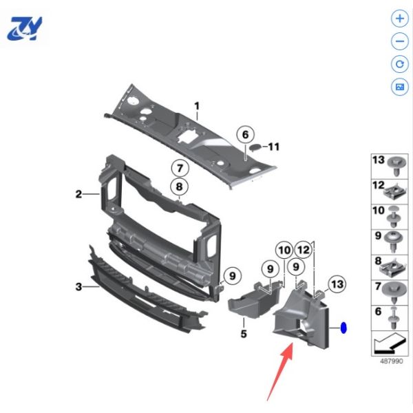 Air Duct Brake Vent Pipe For Rolls-Royce Ghost 2010-2018 51747301409 51747301410 51747301408 51747301407