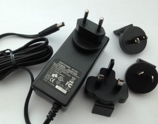 interchangeable ac plug power supply 12V DC 2A adapter