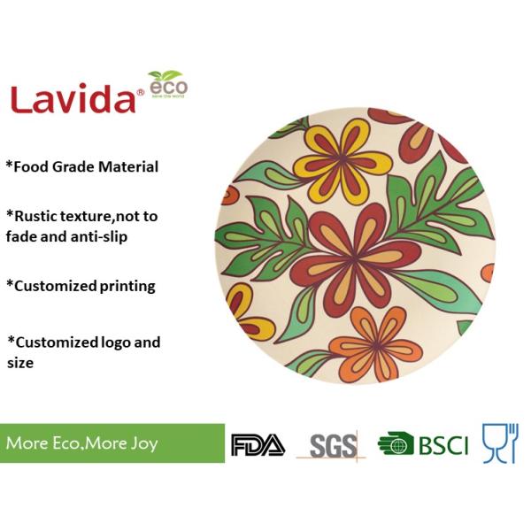 Picnic BBQ Eco Friendly Disposable Bamboo Plates Heavy Metal Free Food Safe