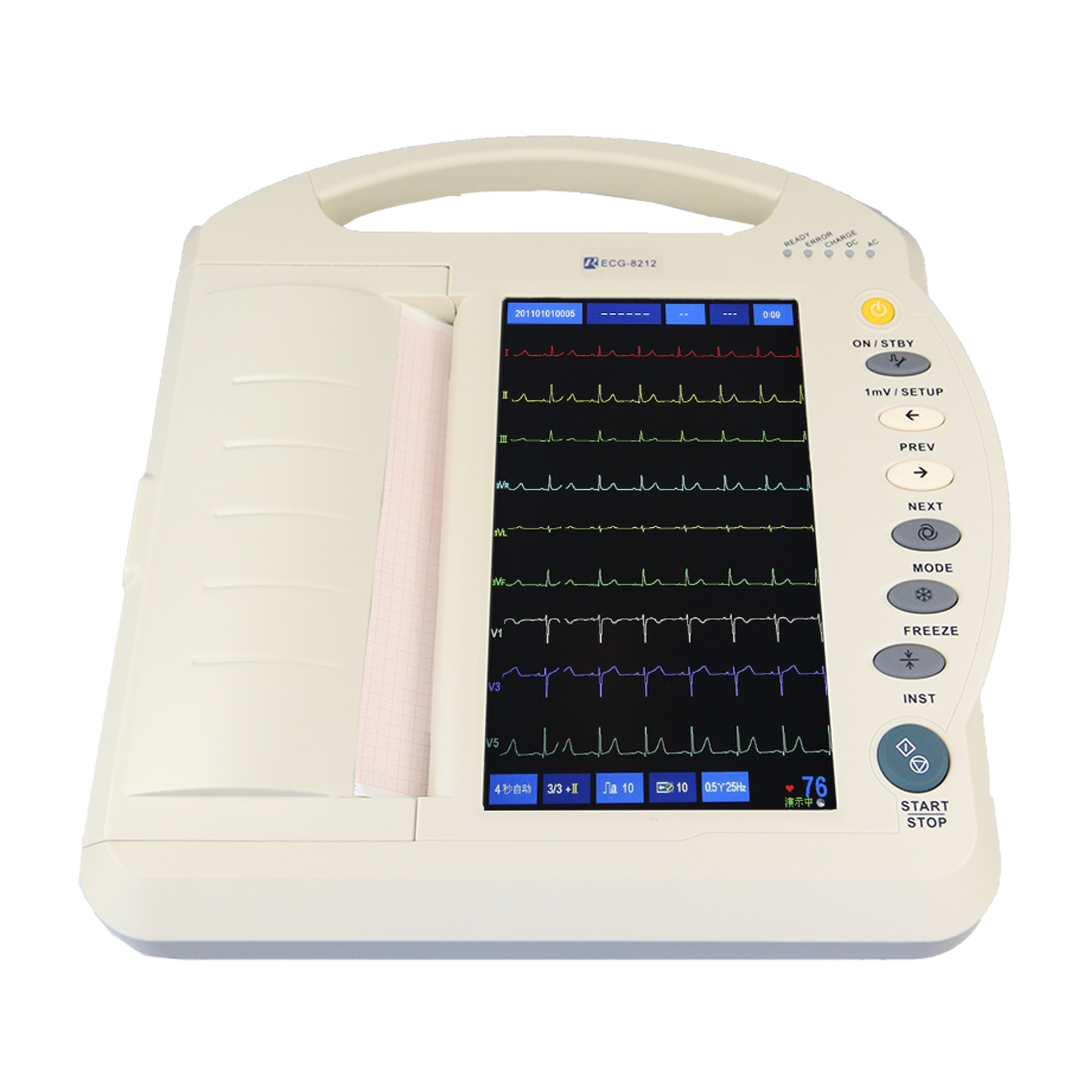 10,1 дюйма красочных LCD медицинских ECG машины руководство приема 12 одновременно