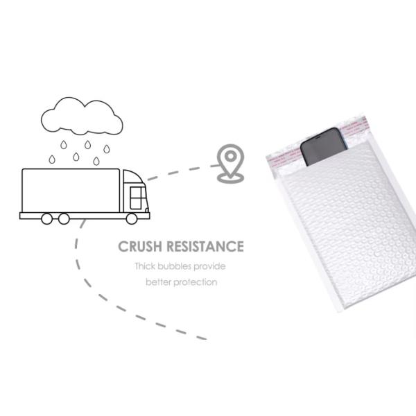 Biodegradable Self Seal Bubble Bags Waterproof Custom Poly Bubble Mailer Orange