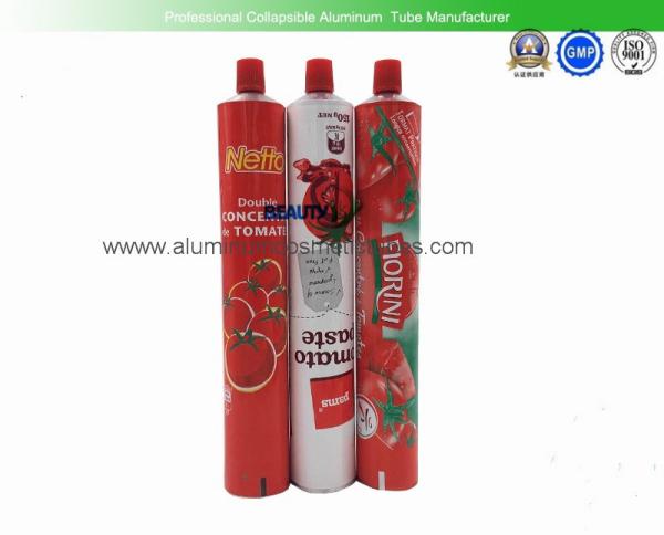 Chili Sauce Squeeze Tubes For Food 200ml Volume Food Grade Inner Coating Non Spill