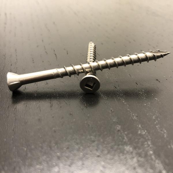304 65mm Stainless Steel Decking Screws 10G Trim Head Square Drive Screws Type 17