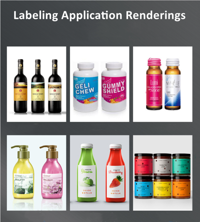 Flat Square Bottle Labeling Machine Semi Automatic Front Back Sticker Applicator