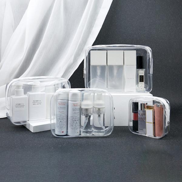 Pvc Zipper Toiletry Cosmetic Bag Custom Size Logo Clear Makeup Bag For Women Fashion Style