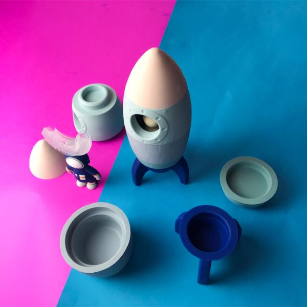Silicone Baby Rocket Toy Teeth Brush Decoration Customized Color
