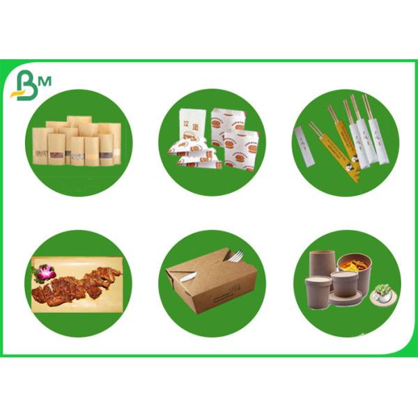 Greaseproof 140g + 15g Glossy PE Coated Kraft Paper In Roll 790mm