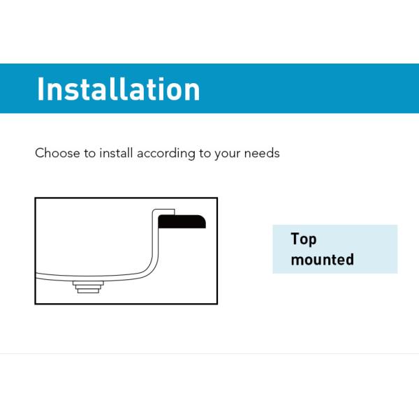 Top Mount SUS304 Single Bowl Drop In Kitchen Sink 20 Gauge With Satin Polished Finish