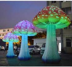 Factory Customized Inflatable Advertising/Inflatable Mushroom with Colorful Led Light for Outdoor Party/Holiday Decorations