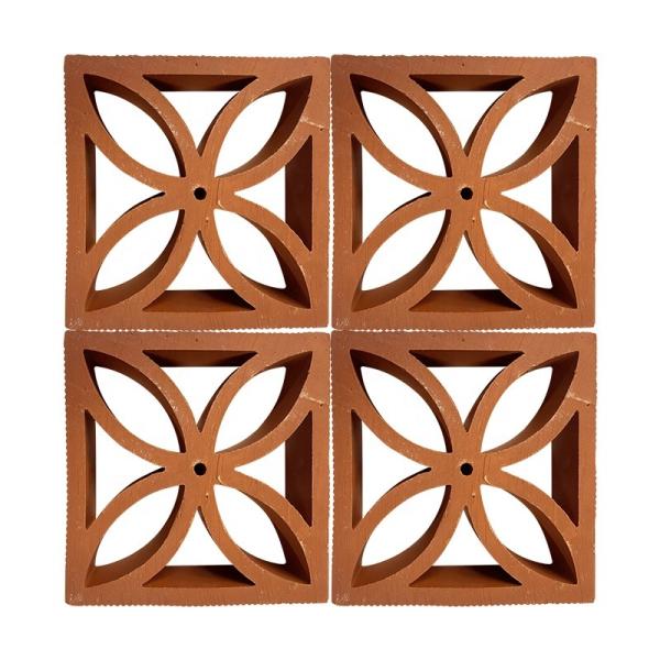 Terracotta Breeze Blocks Manufacturer Decorative Hollow Clay Bricks for Facades and Garden Walls