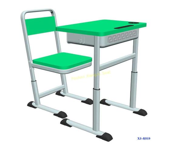 OEM Student Desk And Chair Set , Lifting 1.5mm Iron Aluminum Frame Modern Classroom Chairs