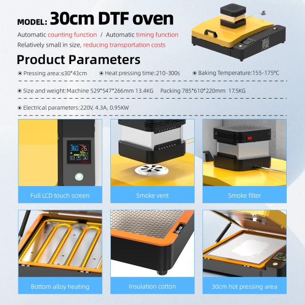 Séchoir à poudre pour four à DTF 60 cm A2 PET