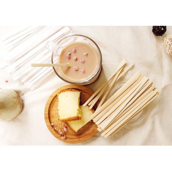 Individually Wrapped Disposable Wooden Bamboo Coffee Stirrers