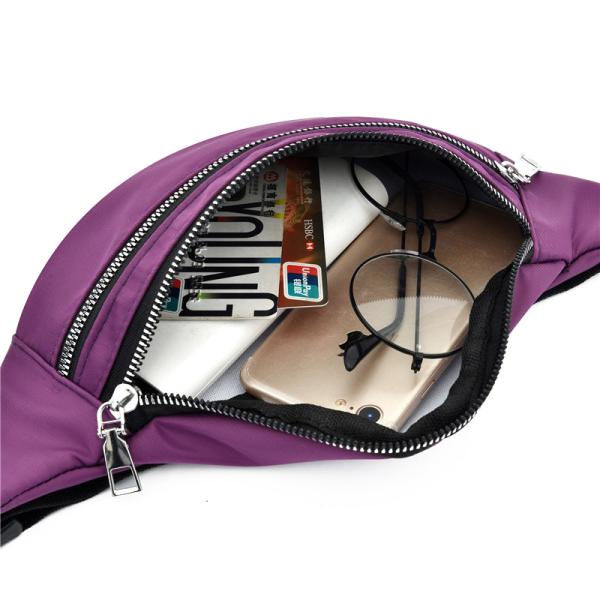 Customized Women Nylon Belt Bag Waterproof Cross Body Fanny Waist Pack with Material