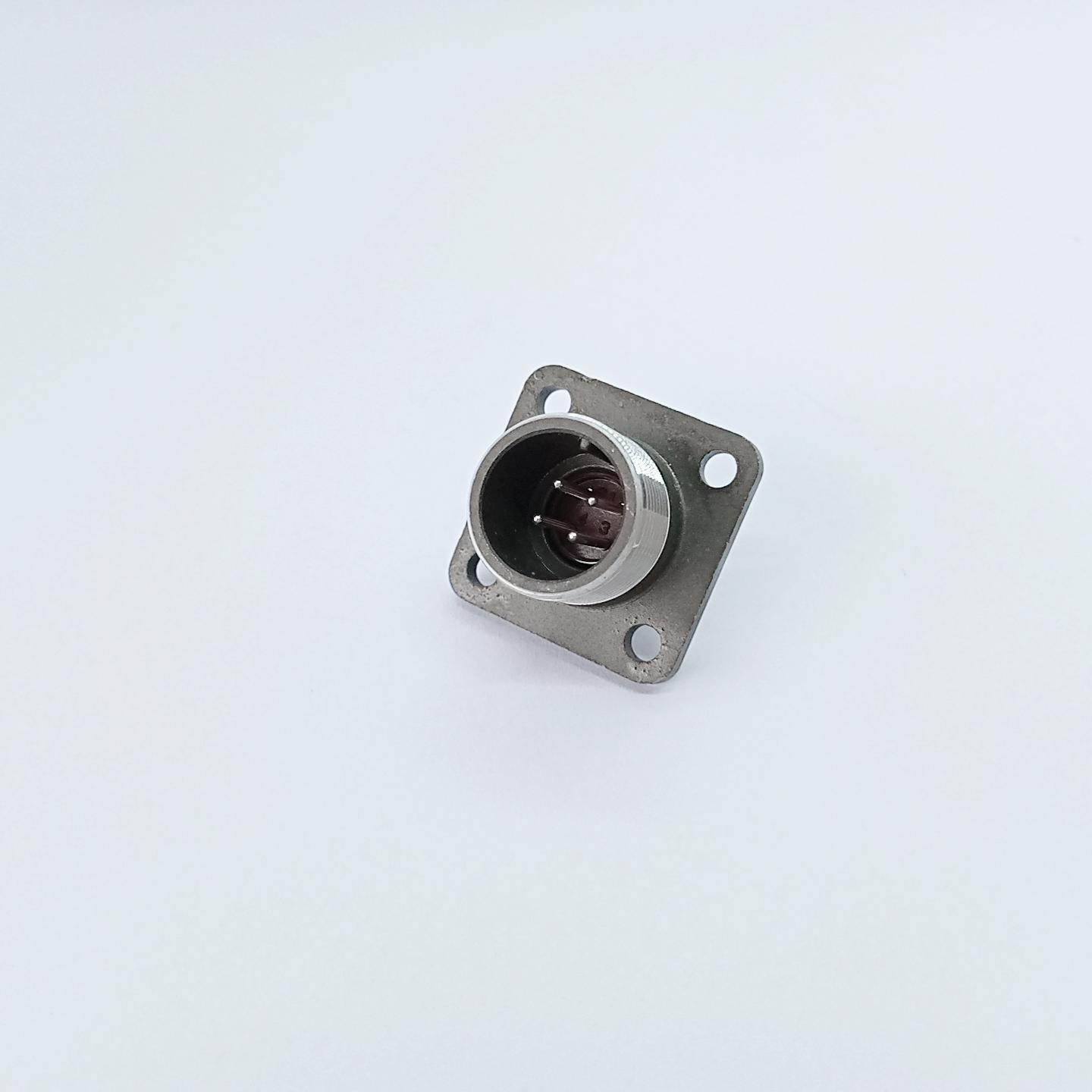 Circular Aviation Plug Connector 2PM14J4Z2 4 Pin Flange Panel Mount Male Connector 
