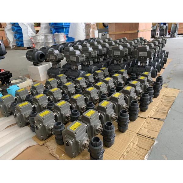 Válvula de bola de PVC de 3 pulgadas de funcionamiento eléctrico