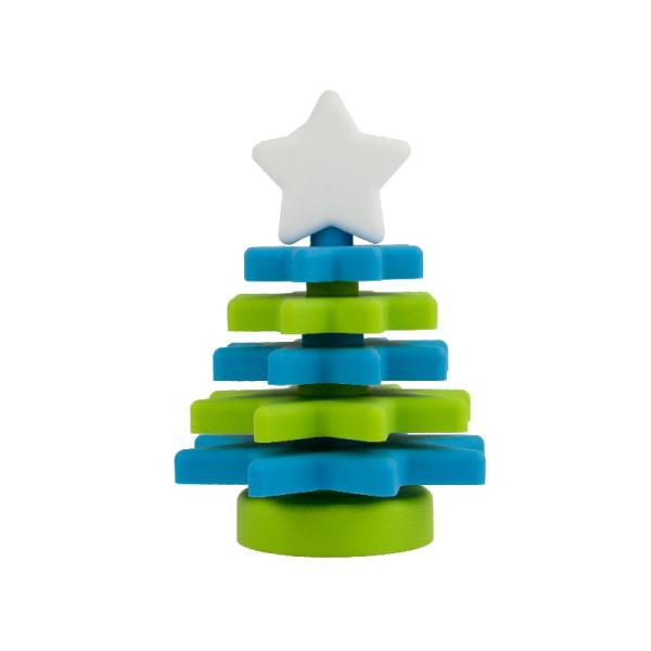 Christmas Silicone Star Stacker BPA Free Eco Friendly For Child Education