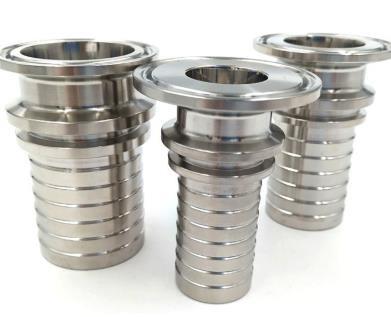 DIN 10mm Stainless Steel Hose Couplings Ss Tri Clamp With Toothed Shank