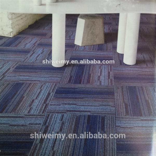 Striped gradient color Nylon 66 carpet tile for Hotel/office
